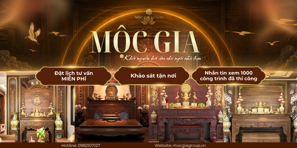 Mộc Gia – Thiết kế & thi công Không gian thờ, Nội thất gỗ cao cấp